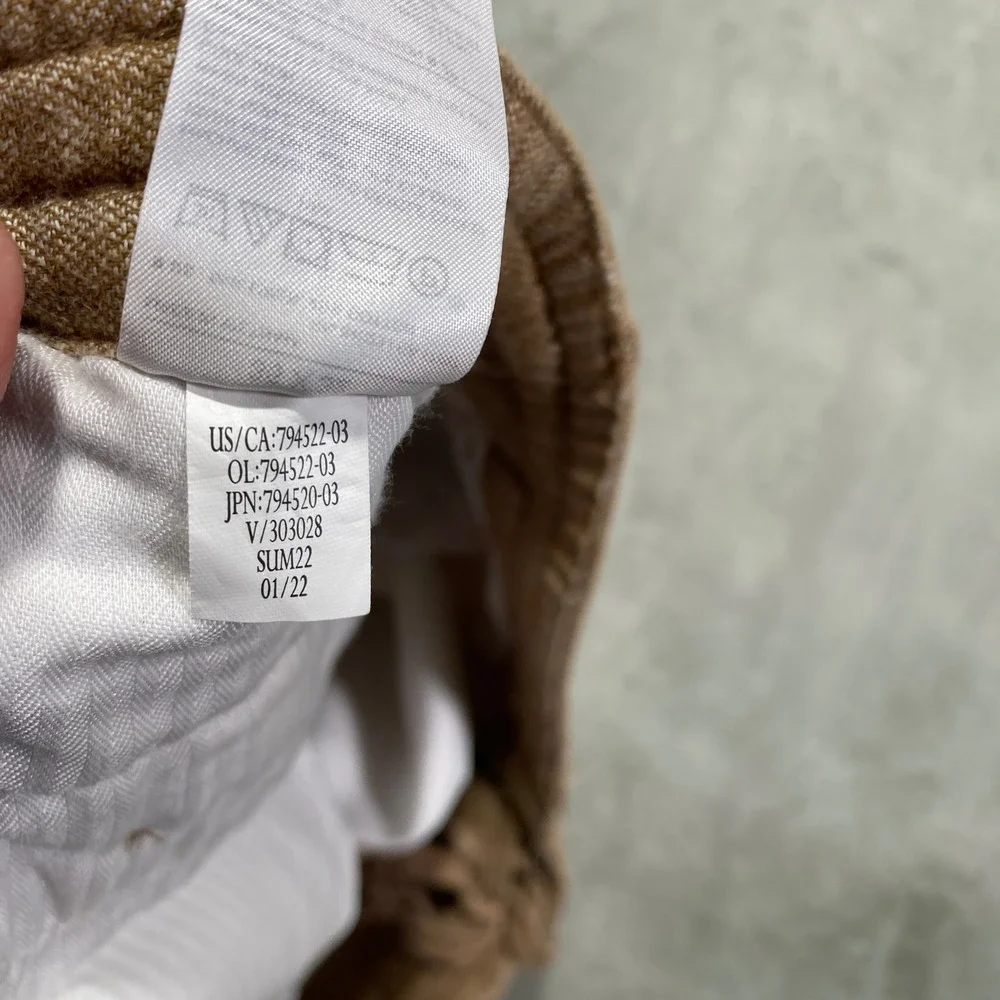 Banana Republic Pants Mens 34 Mason Athletic Tapered Linen Blend Drawstring Tan